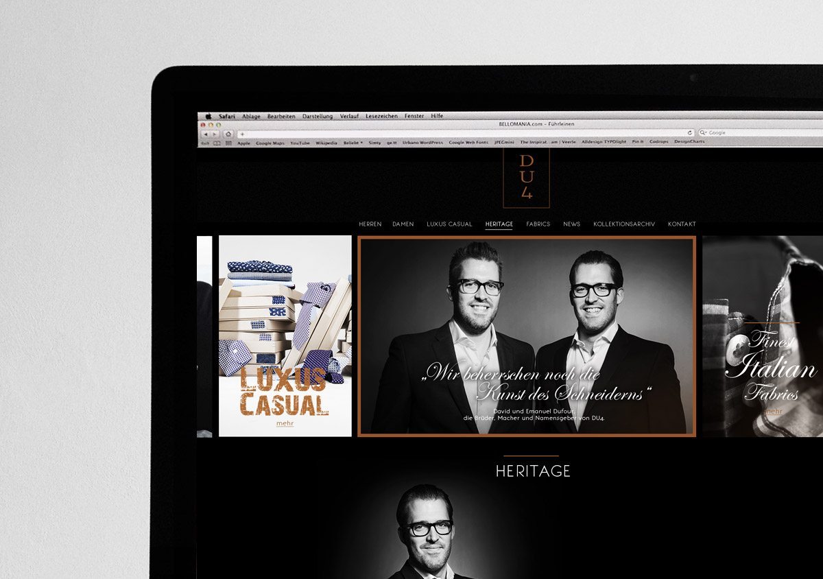 Du4 Fashion - Website Homepage