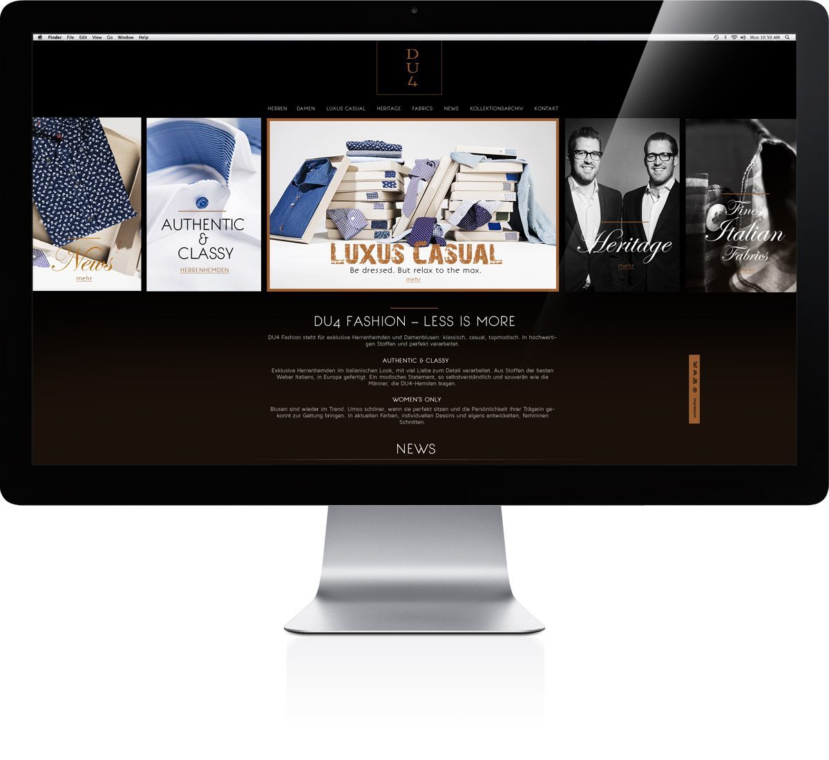 Du4 Fashion - Website Homepage